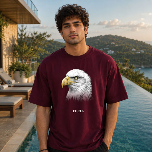 Bhokals Eagle Graphic Oversized T-Shirt – Focus Edition