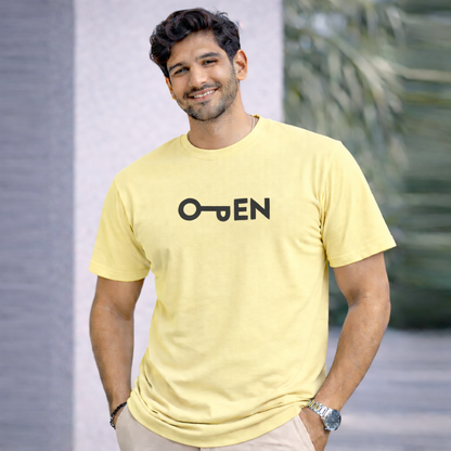 Bhokals "Open" Printed Round Neck, Cotton, Super Soft T-Shirt