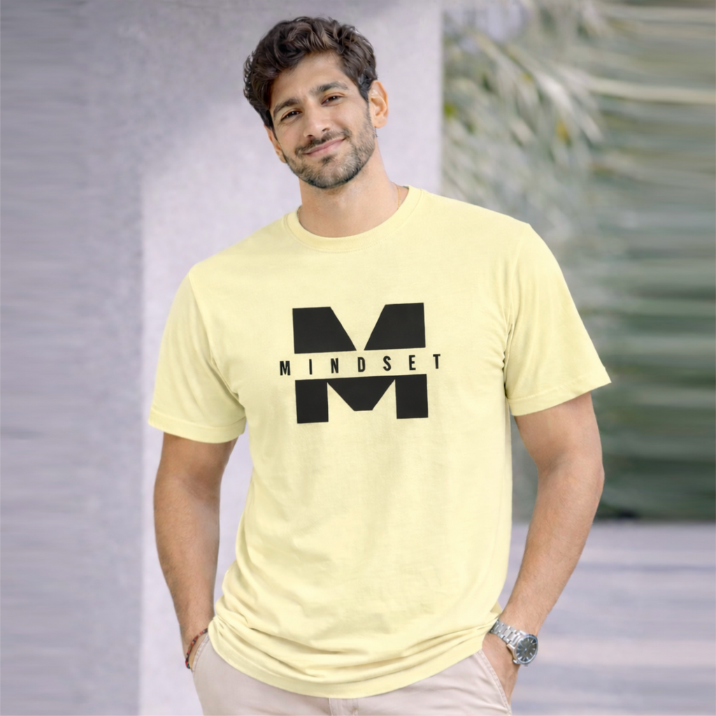 Bhokals "Mindset" Printed Round Neck, Cotton, Super Soft T-Shirt