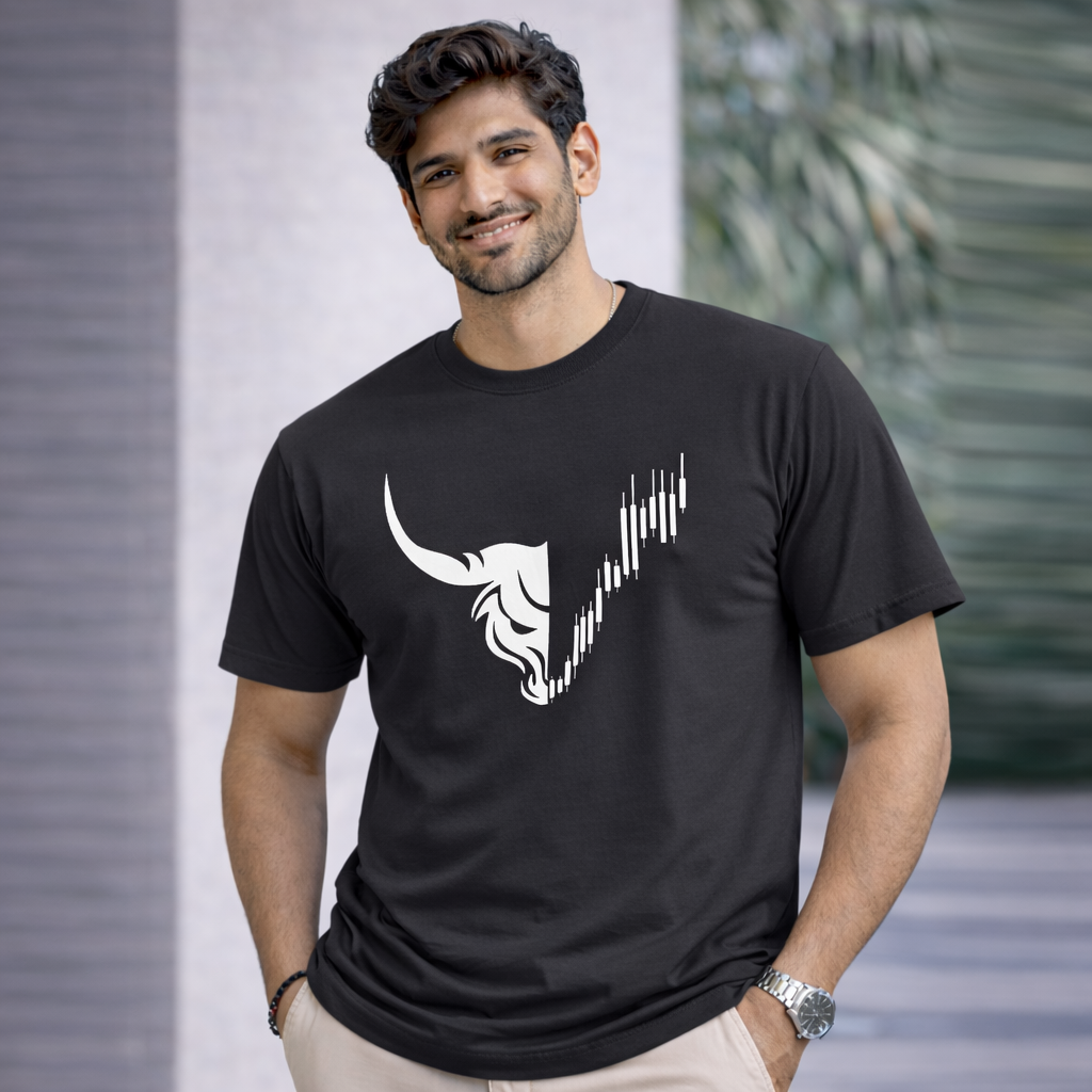 Bhokals "Bull Face" Printed, Round Neck, Cotton, Super Soft T-Shirt