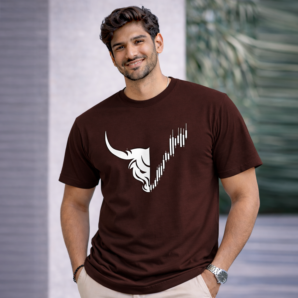 Bhokals "Bull Face" Printed, Round Neck, Cotton, Super Soft T-Shirt