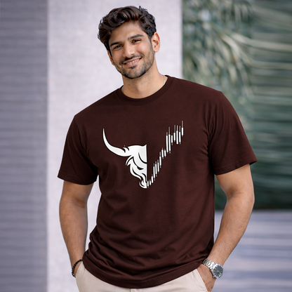 Bhokals "Bull Face" Printed, Round Neck, Cotton, Super Soft T-Shirt