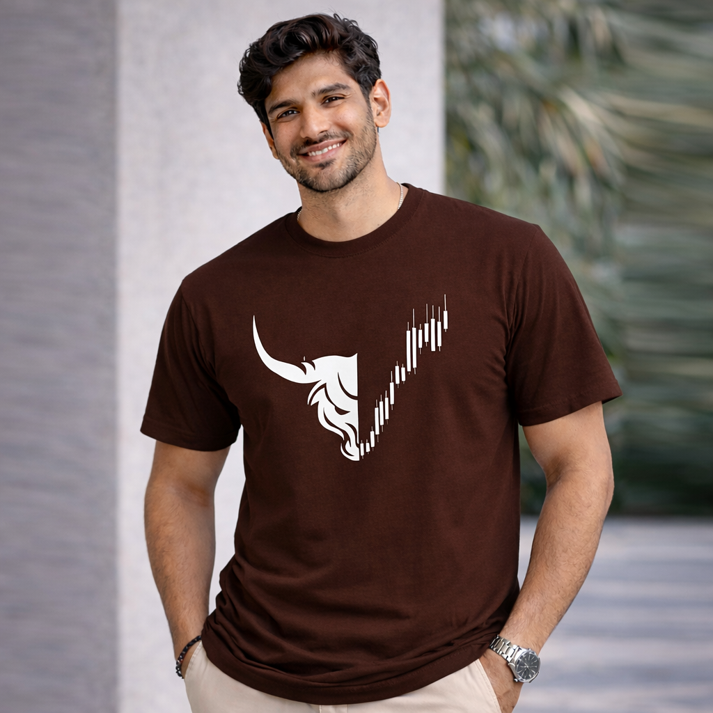 Bhokals "Bull Face" Printed, Round Neck, Cotton, Super Soft T-Shirt
