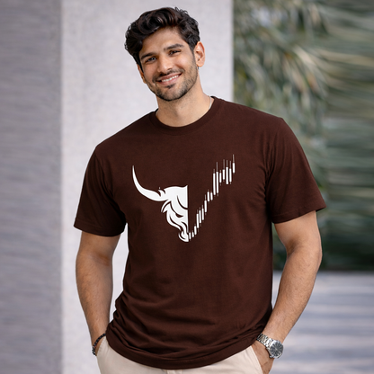 Bhokals "Bull Face" Printed, Round Neck, Cotton, Super Soft T-Shirt