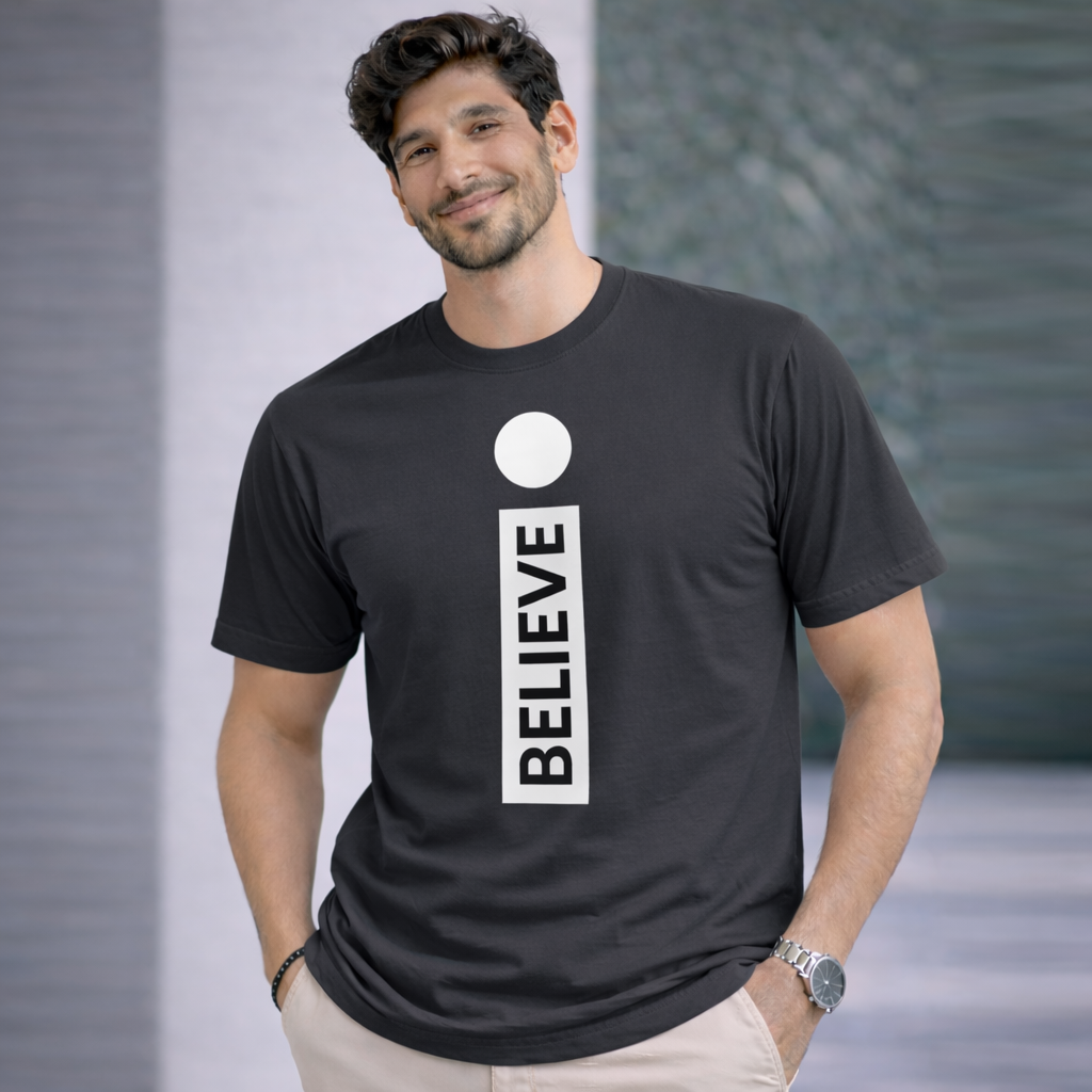 Bhokals " I Believe " Printed, Round Neck, Cotton, Super Soft T-Shirt