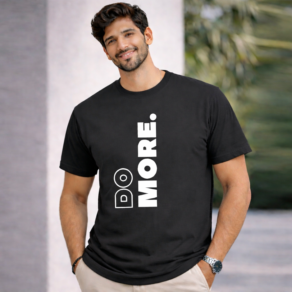 Bhokals " Do More " Printed, Round Neck, Cotton, Super Soft T-Shirt