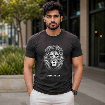 Bhokals Lion Graphic Oversized T-Shirt – Discipline