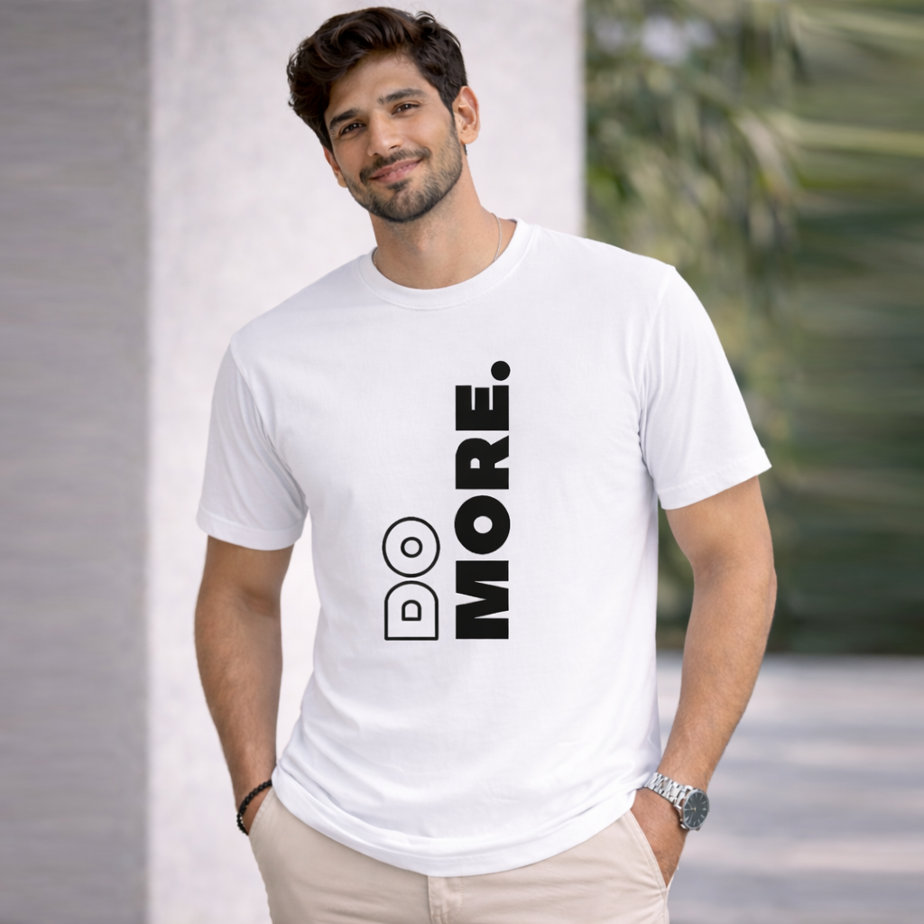 Bhokals "Do More" Printed, Round Neck, Cotton, Super Soft T-Shirt