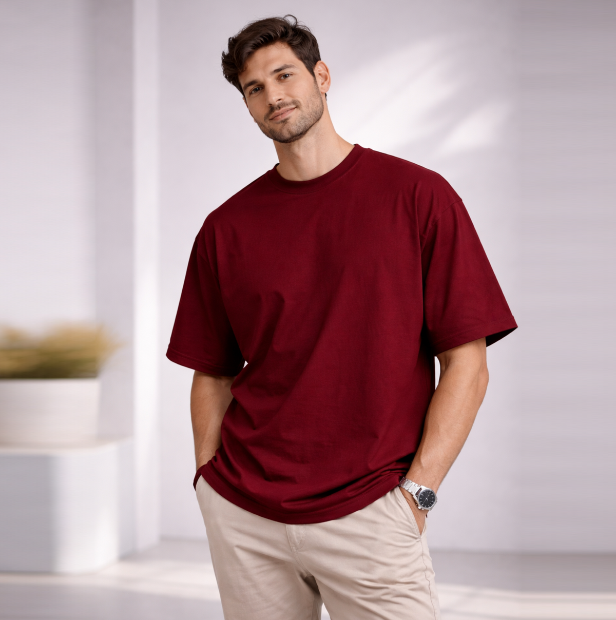 Bhokals "Plain Oversized" Cotton T-Shirt – Super Soft Comfort, Effortless Style