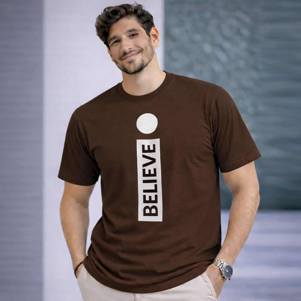 Bhokals " I Believe " Printed, Round Neck, Cotton, Super Soft T-Shirt