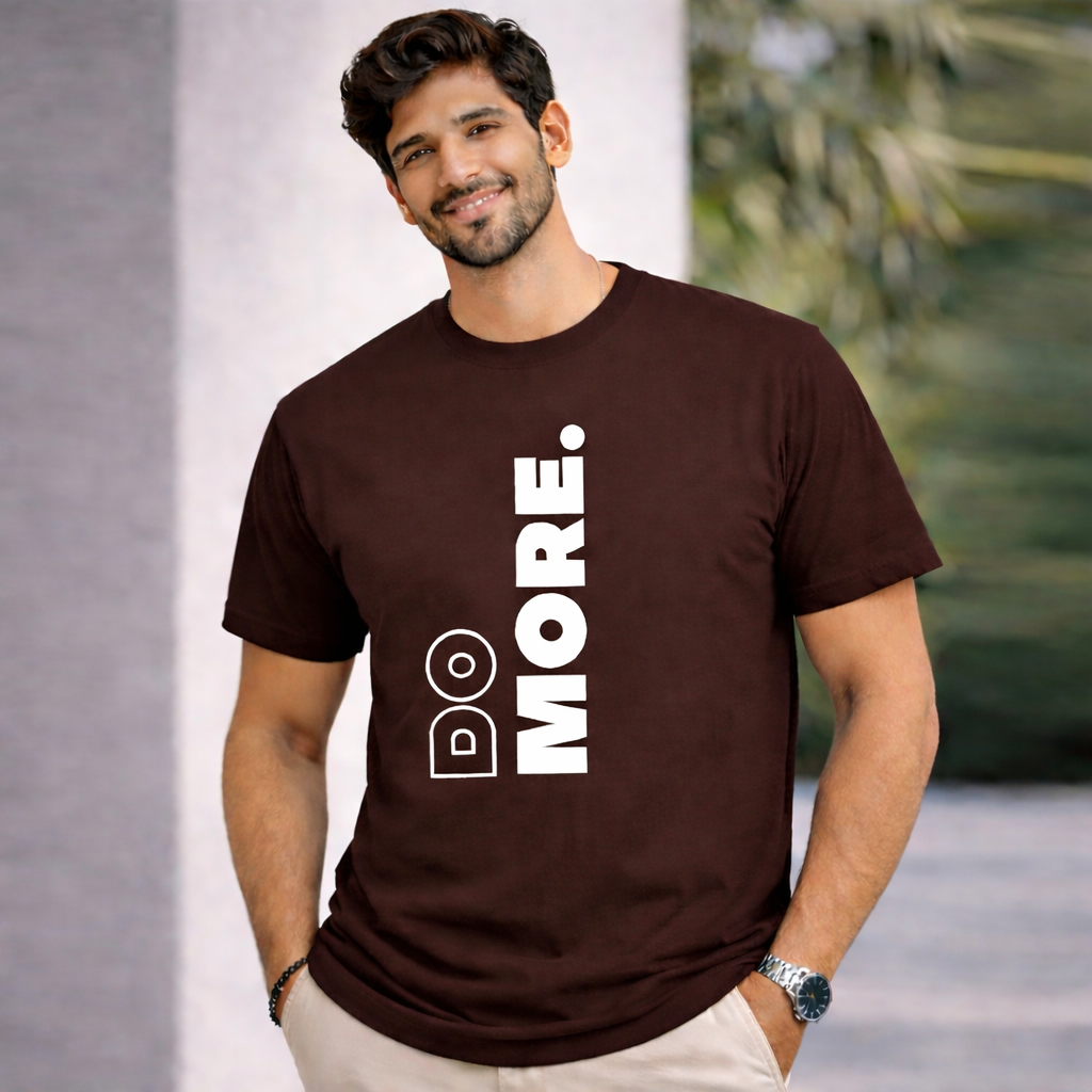 Bhokals " Do More " Printed, Round Neck, Cotton, Super Soft T-Shirt
