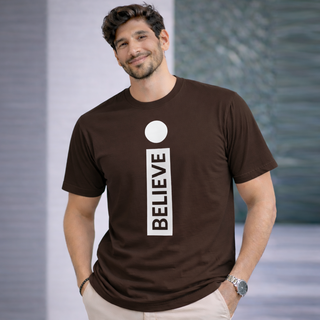 Bhokals " I Believe " Printed, Round Neck, Cotton, Super Soft T-Shirt