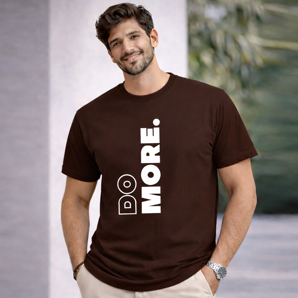 Bhokals " Do More " Printed, Round Neck, Cotton, Super Soft T-Shirt