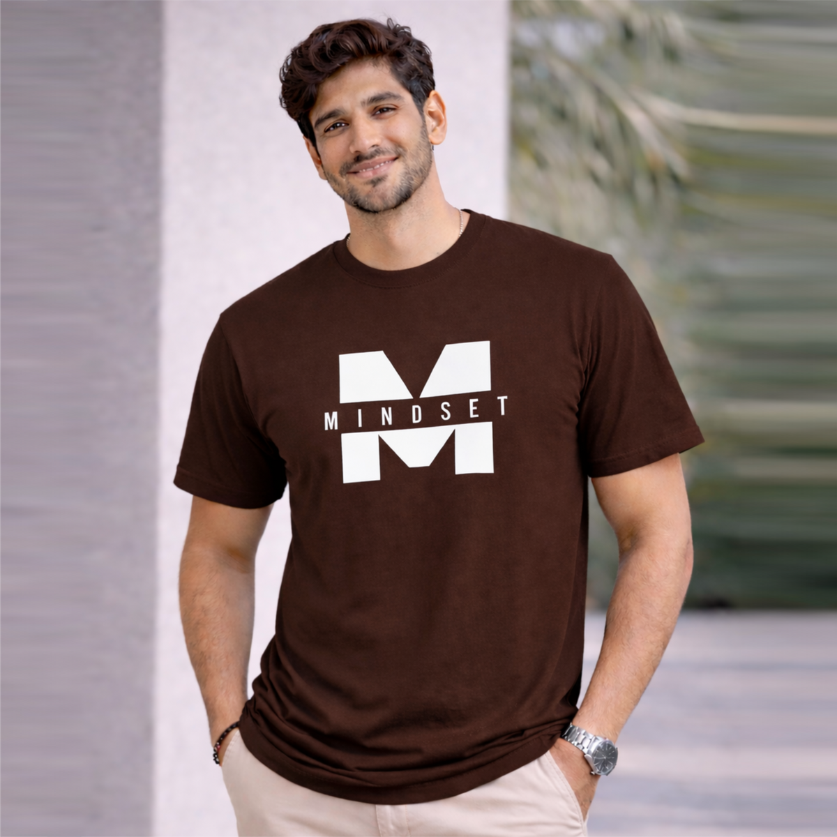 Bhokals "Mindset" Printed Round Neck, Cotton, Super Soft T-Shirt