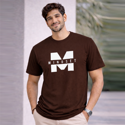 Bhokals "Mindset" Printed Round Neck, Cotton, Super Soft T-Shirt