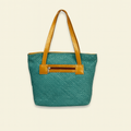Leather Green Weave Women Shoulder Bag