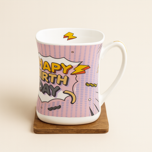 Bhokals Happy Birthday Printed White Coffee Mug