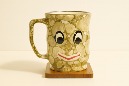 Bhokals Face Print Green Coffee Mug