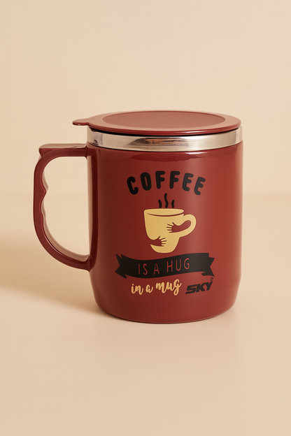 Jolly Steel Big Maroon Coffee Mug