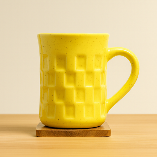 Bhokals Texture Pattern Yellow Coffee Mug