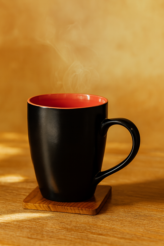 Bhokals Dual Print Red Solid Black Coffee Mug