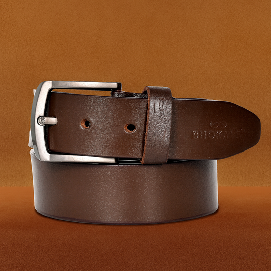 Bhokals Men Brown Casual Leather Belt