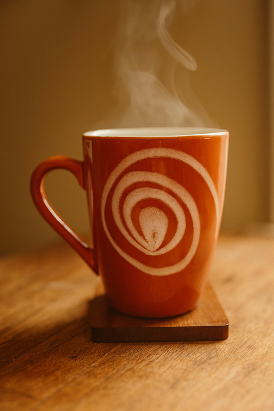 Bhokals Circle Printed Brown Coffee Mug
