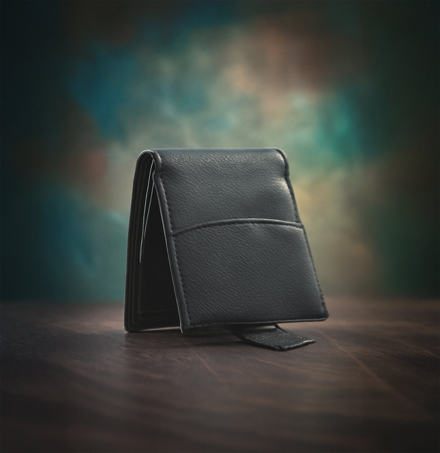 Leather Black Vertical Men Wallet