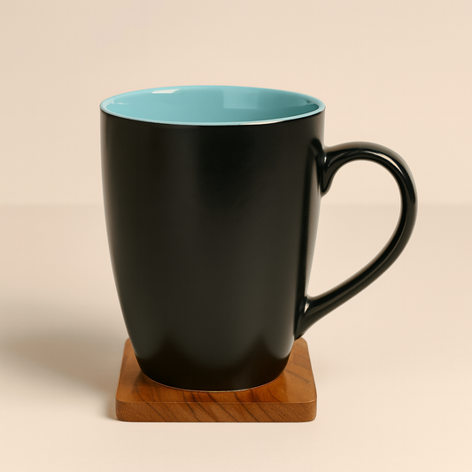 Bhokals Dual Print Sea Green Solid Black Coffee Mug