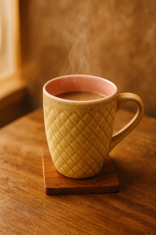 Bhokals Bone China Pink Cream Coffee Mug