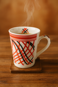 Bhokals Red Black Printed  Designer  White Coffee Mug