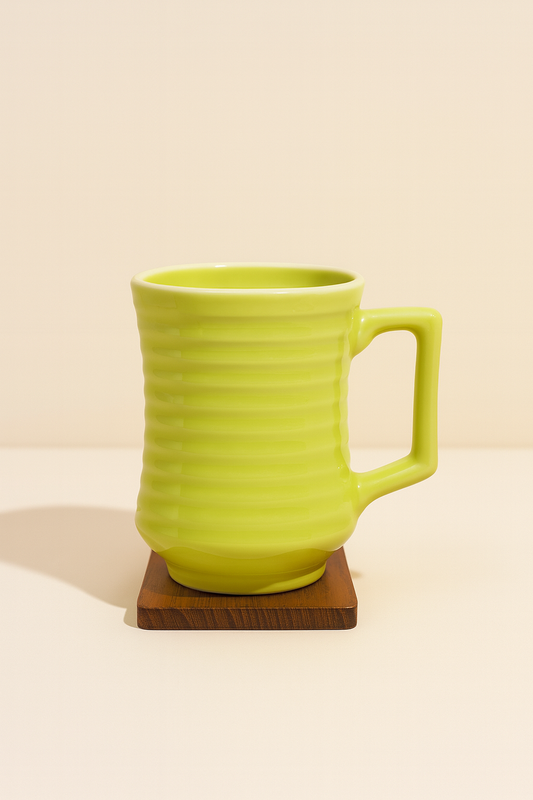 Bhokals Line Texture Pattern Green Coffee Mug