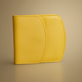 Leather Solid Yellow Women Pocket Wallet