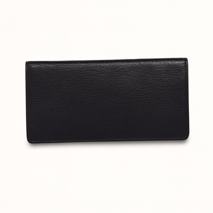 Leather Solid Black Card Holder