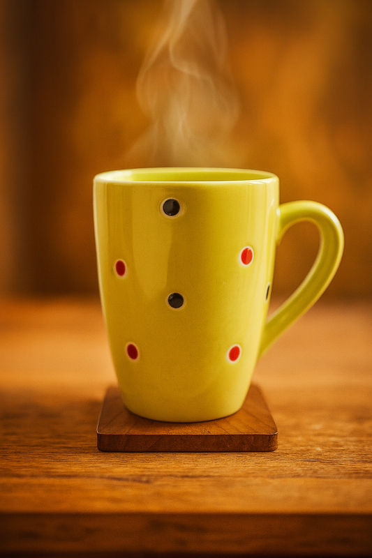 Bhokals Dots Printed Green Blue Coffee Mug