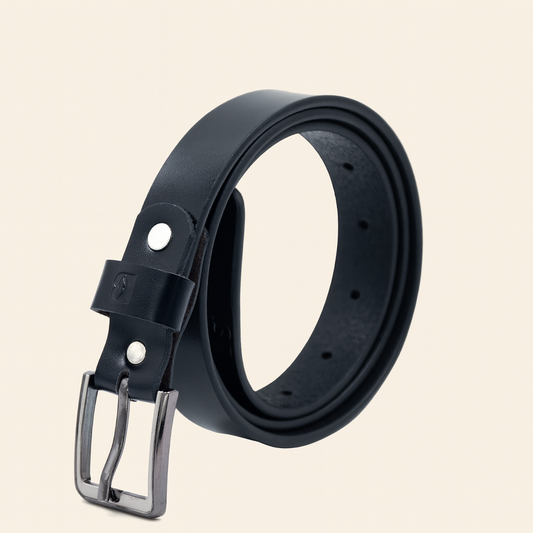 Bhokals Women Black Leather Belt