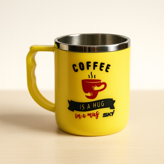 Jolly Steel Small Yellow Coffee Mug