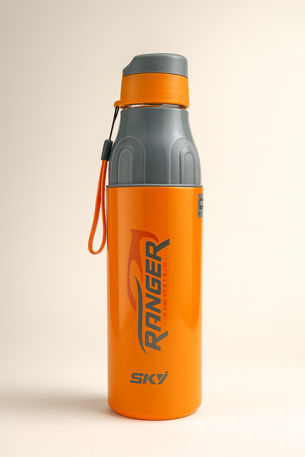 Sky Ranger Printed 1000ml Orange Stainless Steel Water Bottle