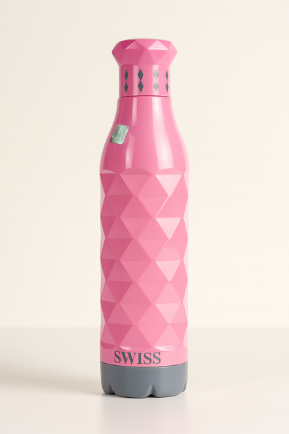 Swiss Printed Pu 750ml Pink Water Bottle