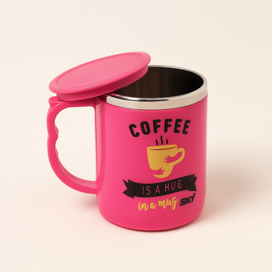 Jolly Steel Big Pink Coffee Mug