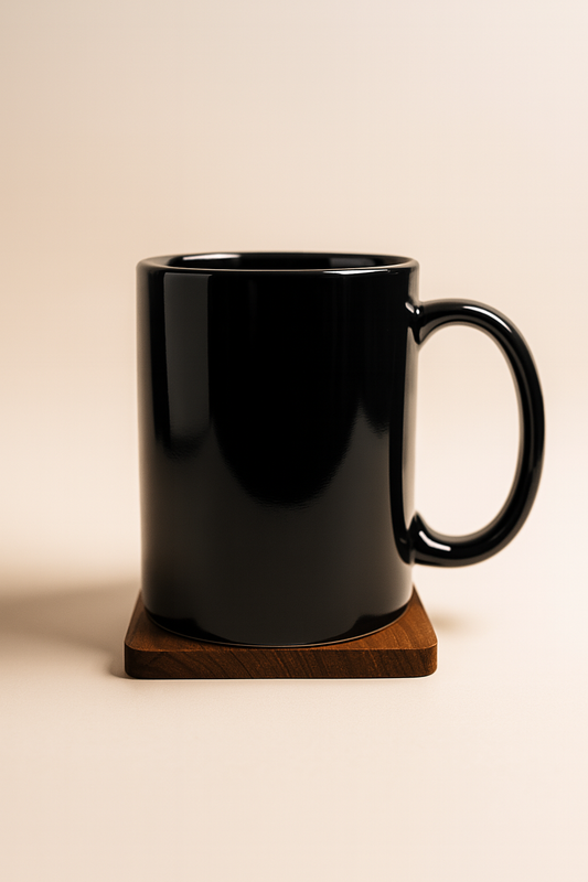 Bhokals Solid Black Round Coffee Mug