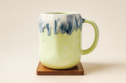 Bhokals Big Dots Print Green Coffee Mug