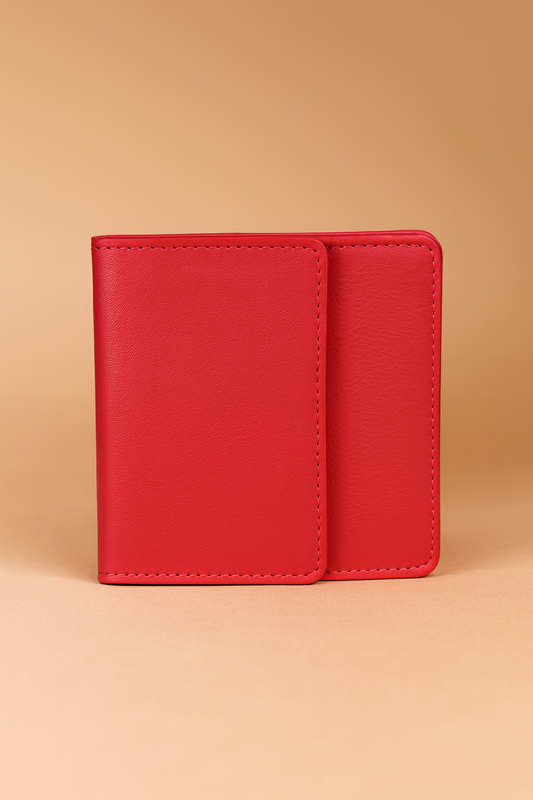 Leather Solid Pink Women Pocket Wallet