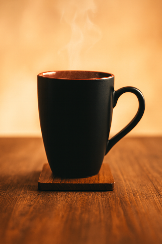 Bhokals Dual Print Brown Solid Black Coffee Mug