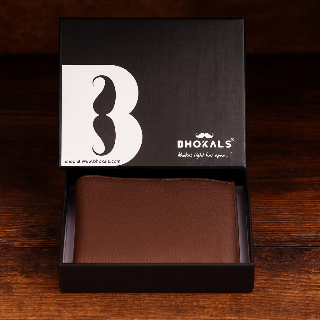 Leather  Brown Zip Men Wallet