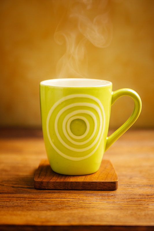 Bhokals Circle Printed Light Green Coffee Mug