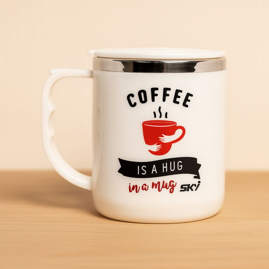 Jolly Steel Small White Coffee Mug