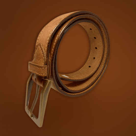 Bhokals Men Tan Leather Belt