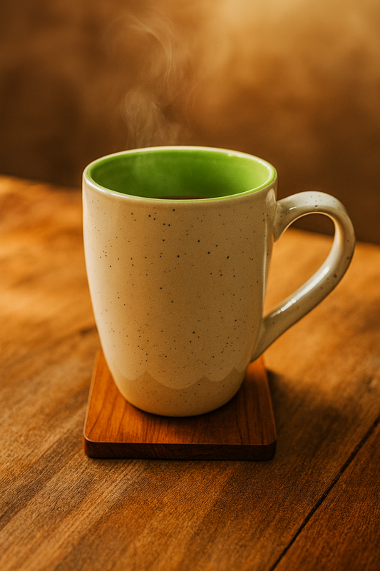 Bhokals Dots Print Green White Coffee Mug