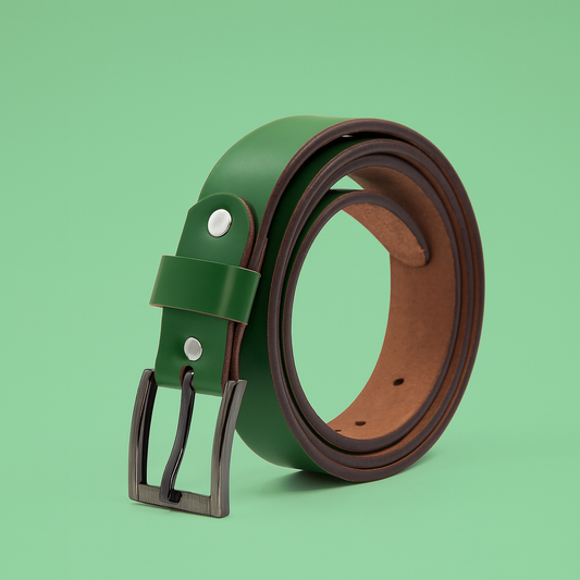 Bhokals Women Green Leather Belt
